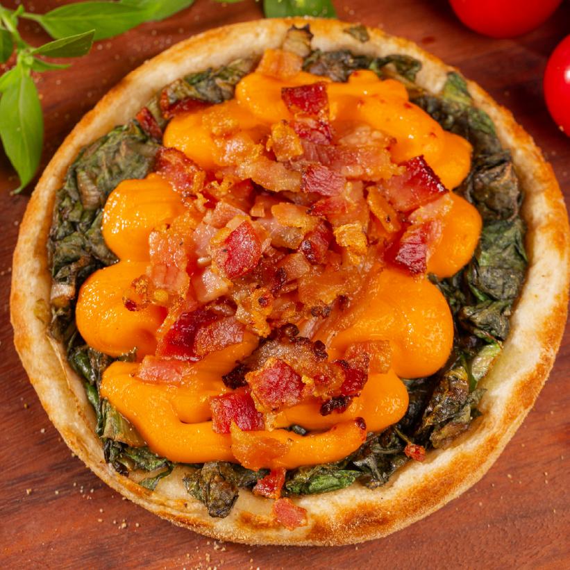 Esfiha Escarola Bacon e Cheddar