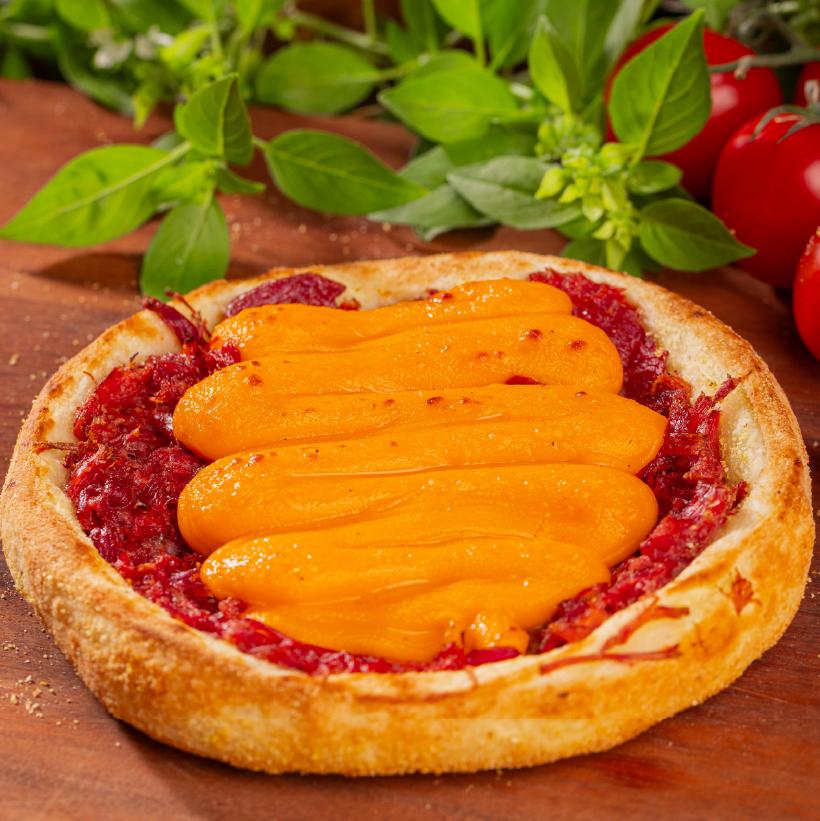 Esfiha Carne Seca com Cheddar