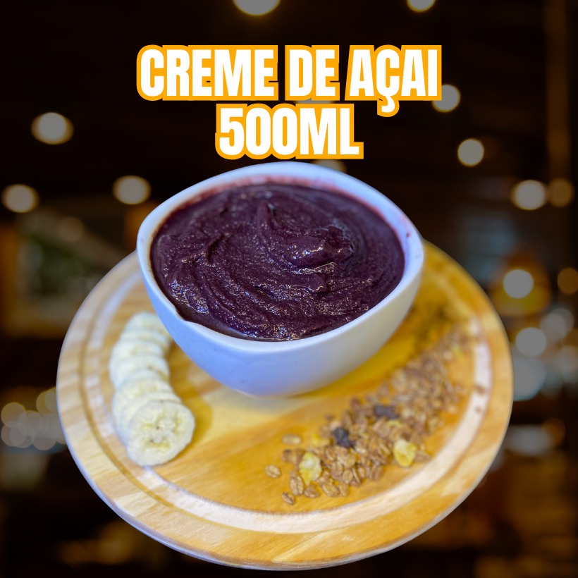 Creme De Açai Com Banana E Granola 500 Ml