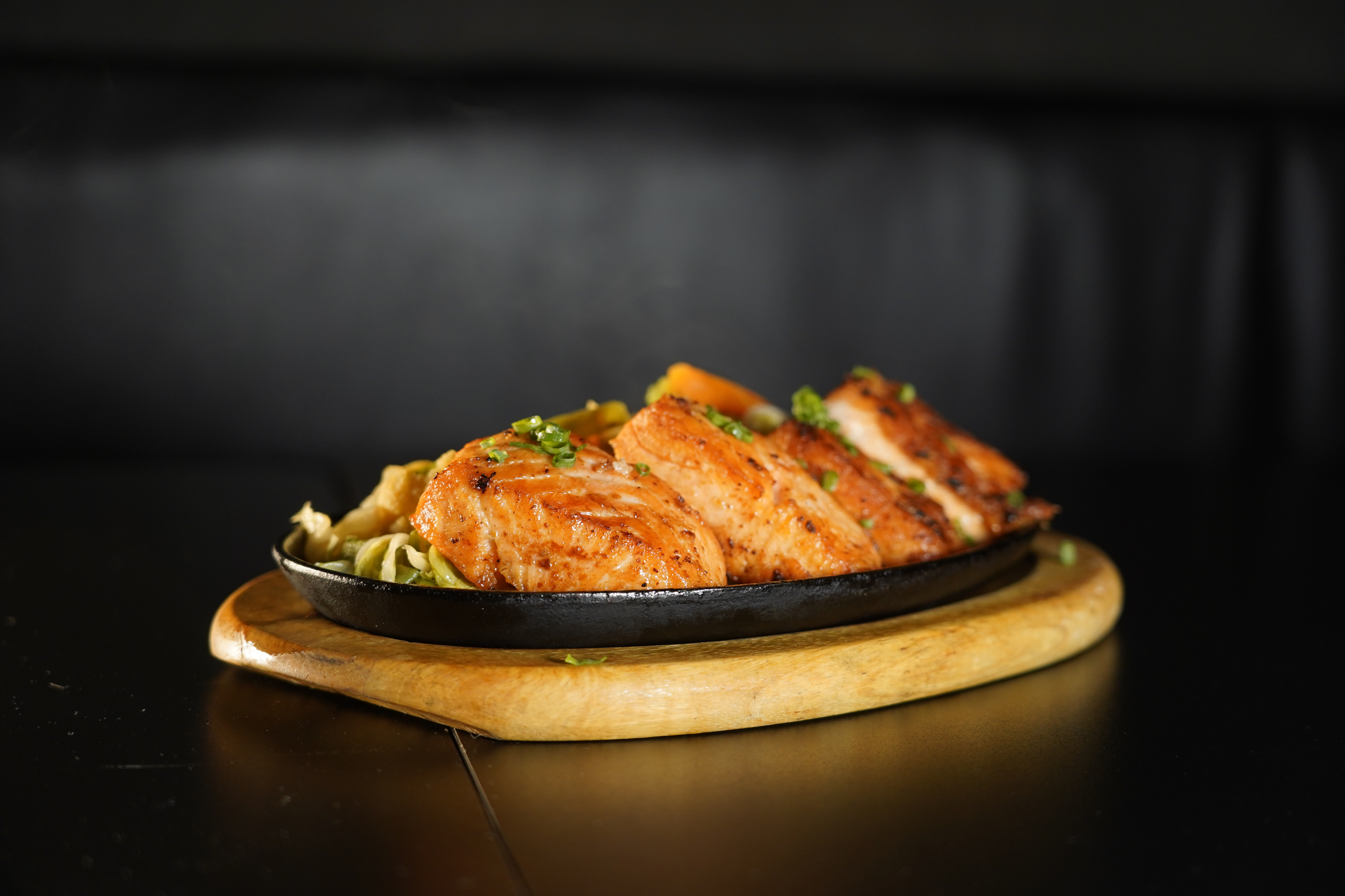 Teppan Yaki de Salmão Grelhado